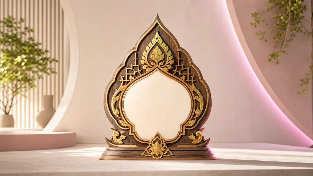 ภาพตัวอย่างป้ายคาถาจากณัฐดีไซน์ตาก