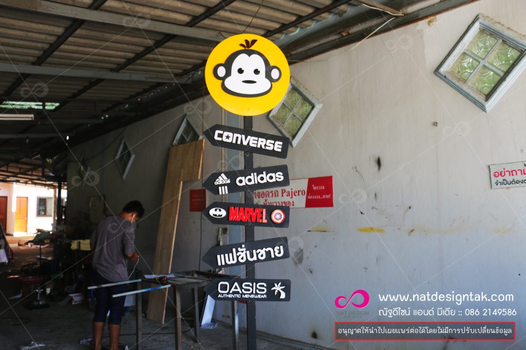 ป้ายบอกทางพร้อมเสา