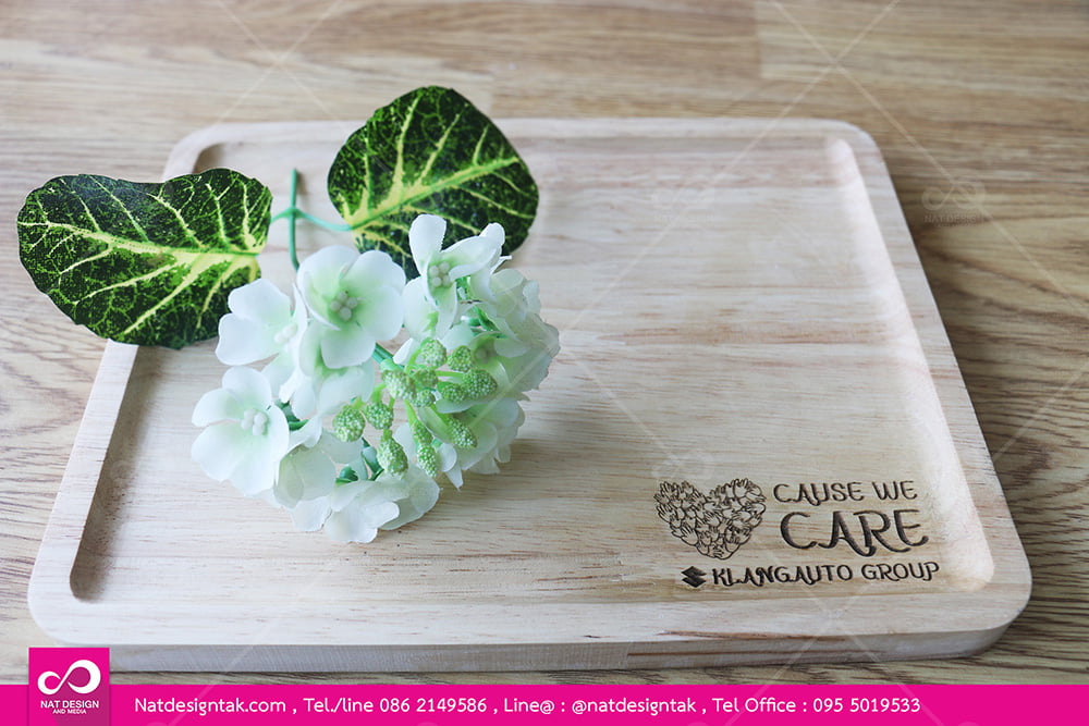 ตัวอย่างถาดไม้