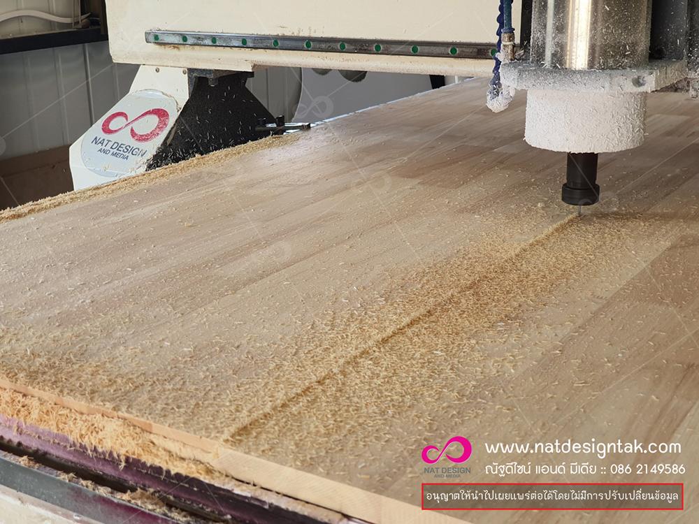 ตัวอย่างเลเซอร์บนไม้