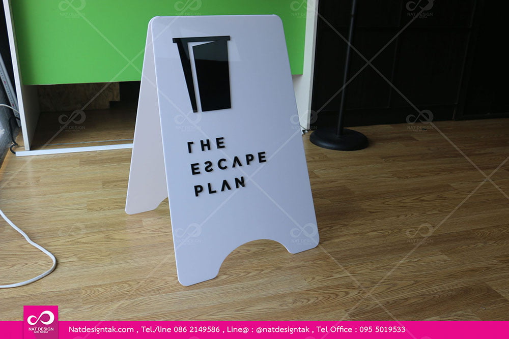 ป้ายอะคริลิกติดตัวอักษรอะคริลิก