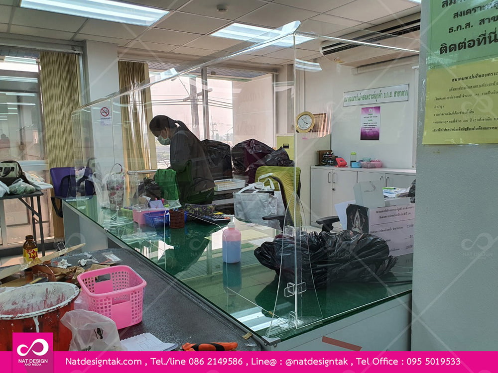 ตัวอย่างฉากกั้น โควิด-19