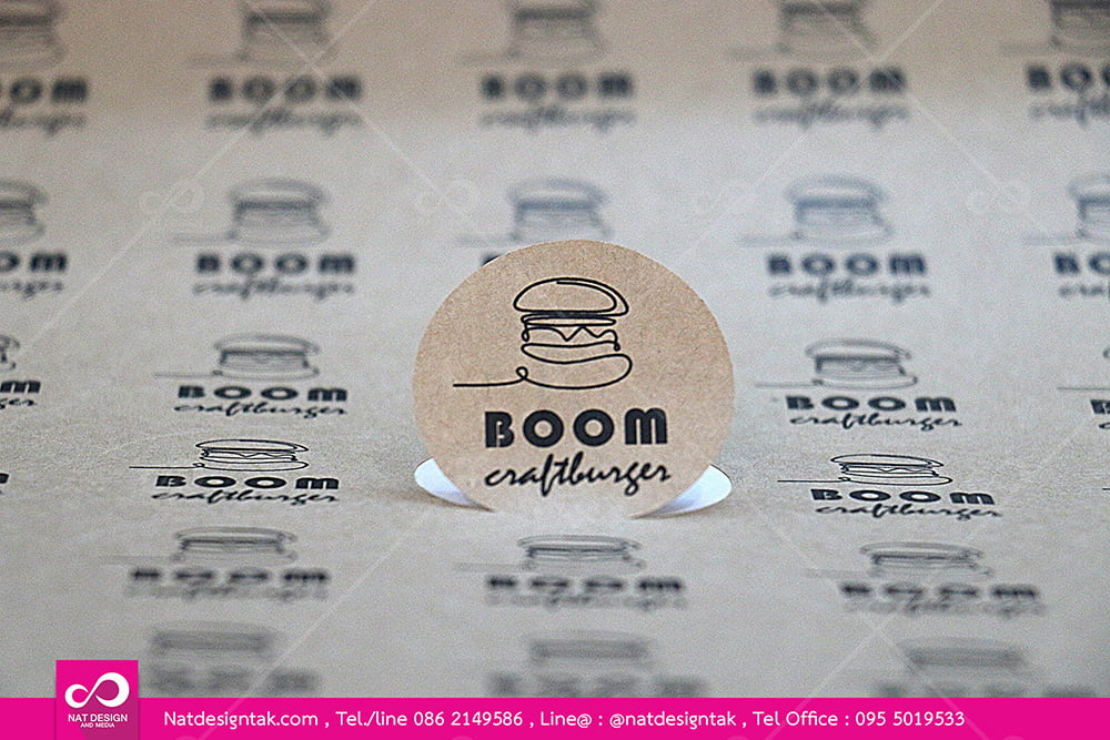 ฉลากสติ๊กเกอร์โลโก้พร้อมไดคัท