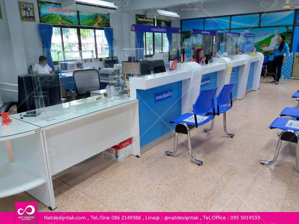 ตัวอย่าง ฉากกั้นอะคริลิค