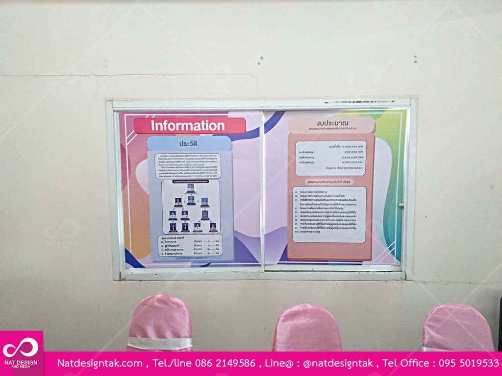 บอร์ดสติกเกอร์ติดพลาสวูด ศูนย์คุ้มครองคนไร้ที่พึ่ง