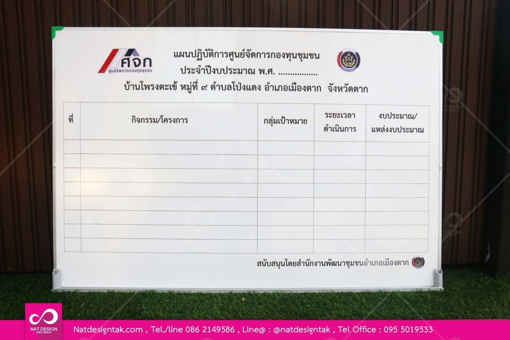สั่งทำบอร์ดสำนักงาน