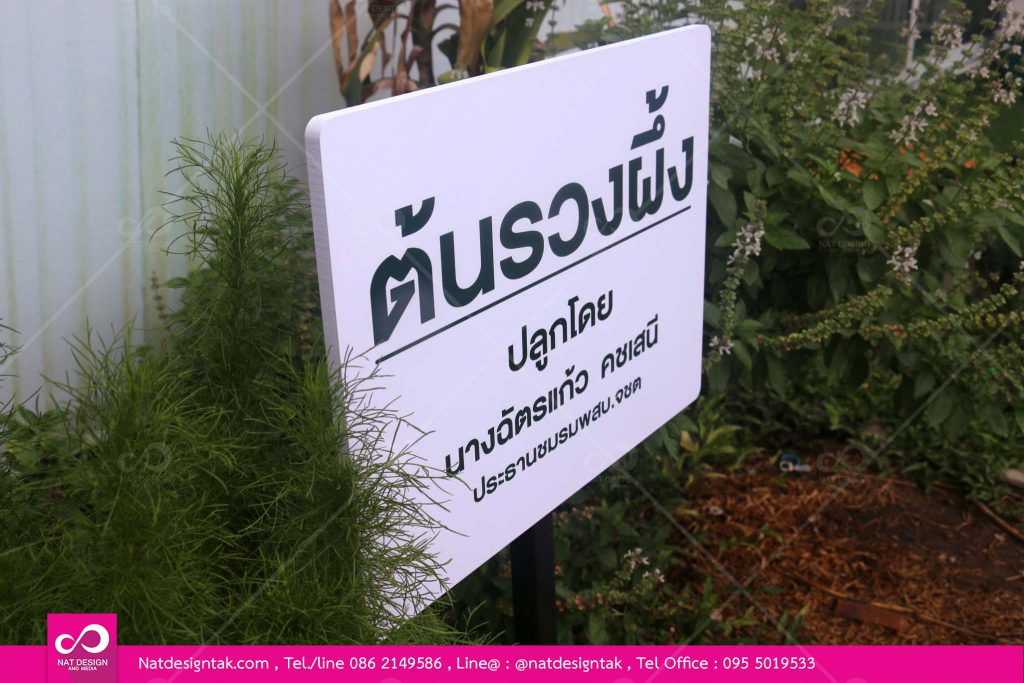 ป้ายชื่อต้นไม้ รวงผึ่ง