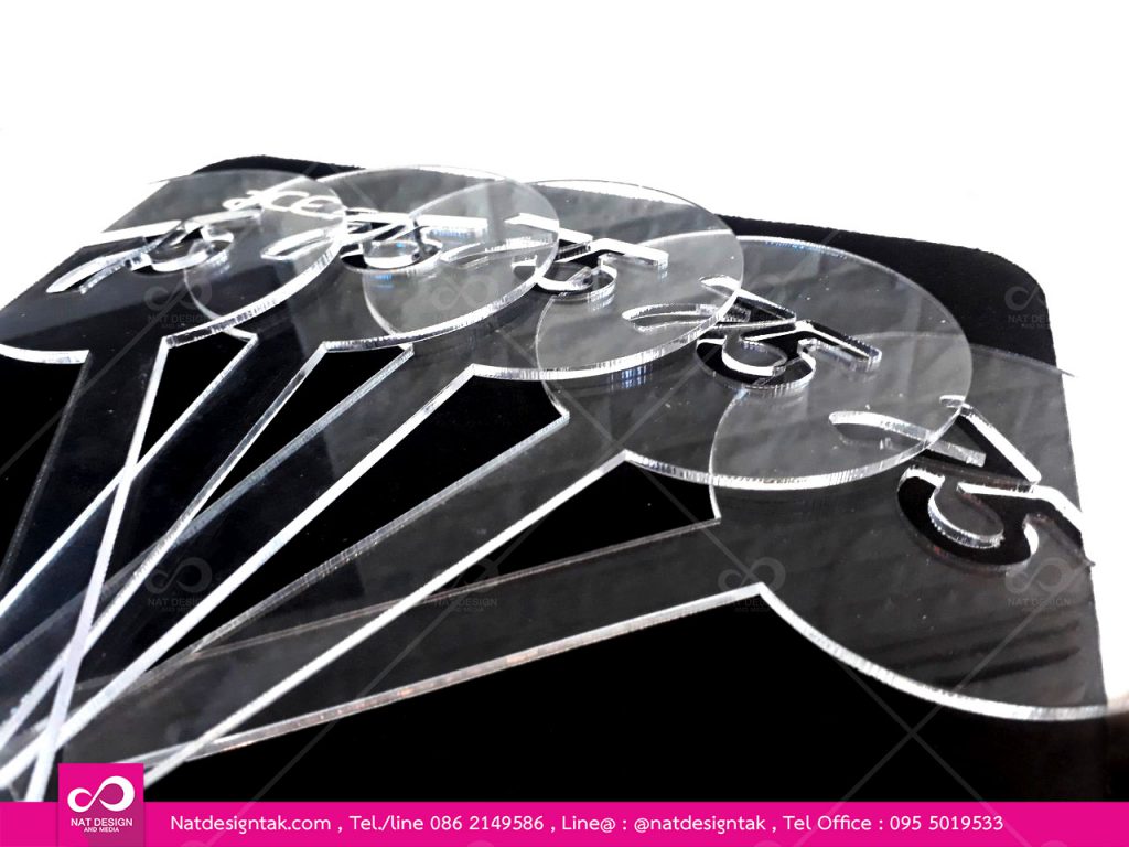 บล็อคโรยผงโกโก้อะคริลิคใส