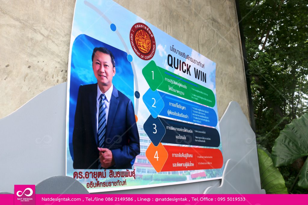 ป้ายนโยบายสติ๊กเกอร์ติดฟิวเจอร์บอร์ด