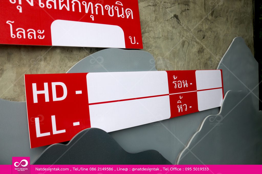 ป้ายสติ๊กเกอร์ติดฟิวเจอร์บอร์ด