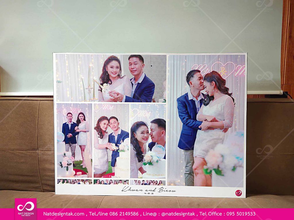 รูปกรอบลอยสติกเกอร์ติดพลาสวูด