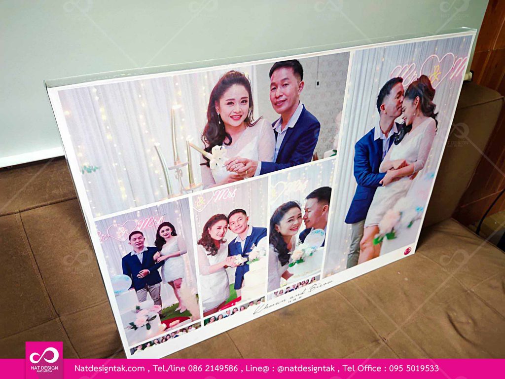 รูปกรอบลอยสติกเกอร์ติดพลาสวูด