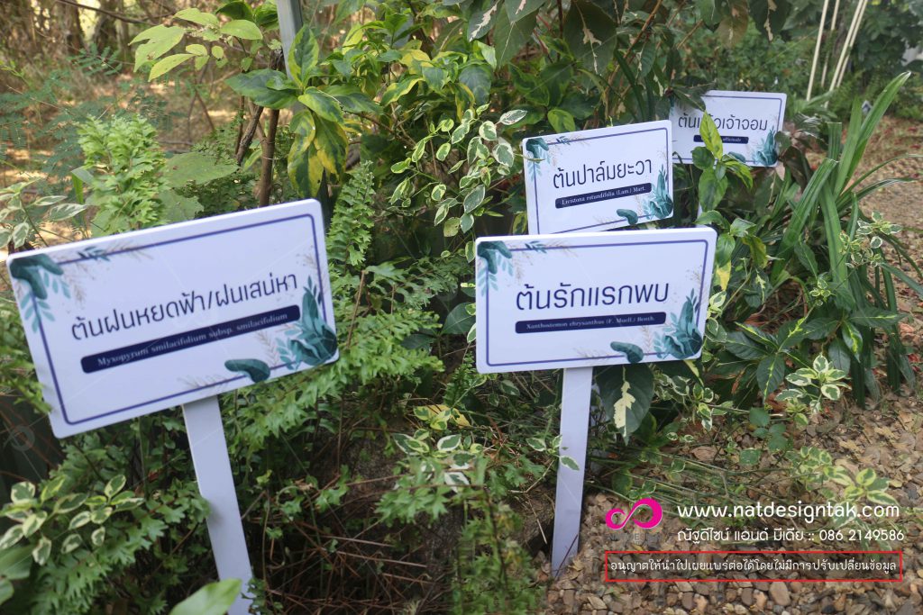 ป้ายชื่อต้นไม้ พิมพ์ลวดลาย
