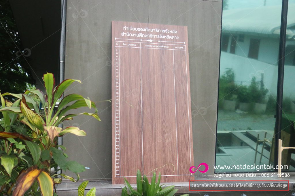 ป้ายทำเนียบ