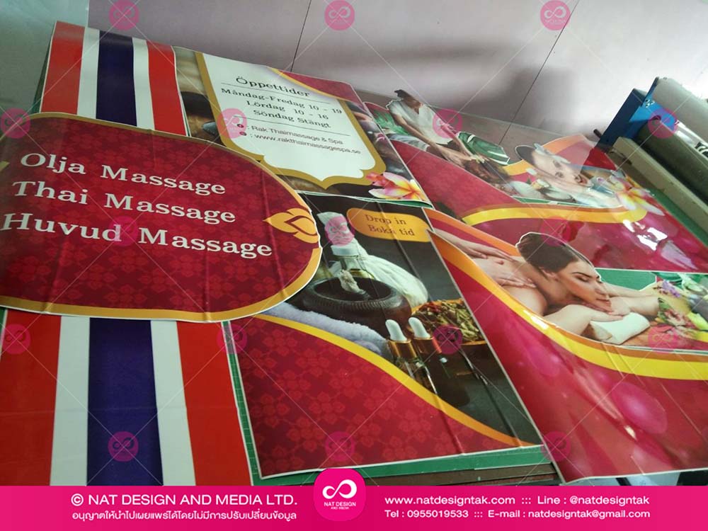 Thai massage shop stickers