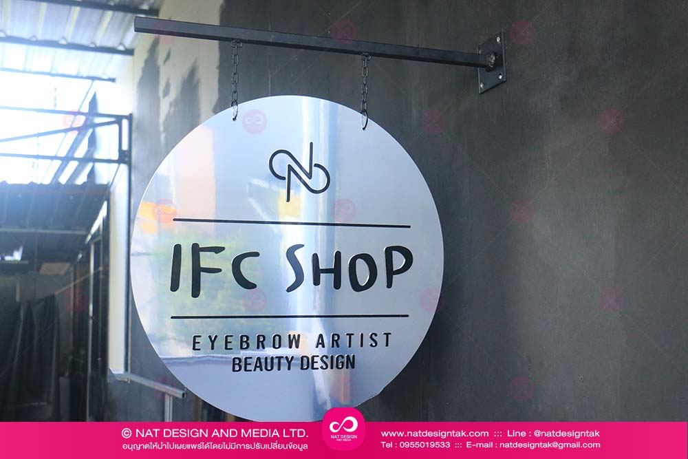 ป้ายหน้าร้านติดผนัง