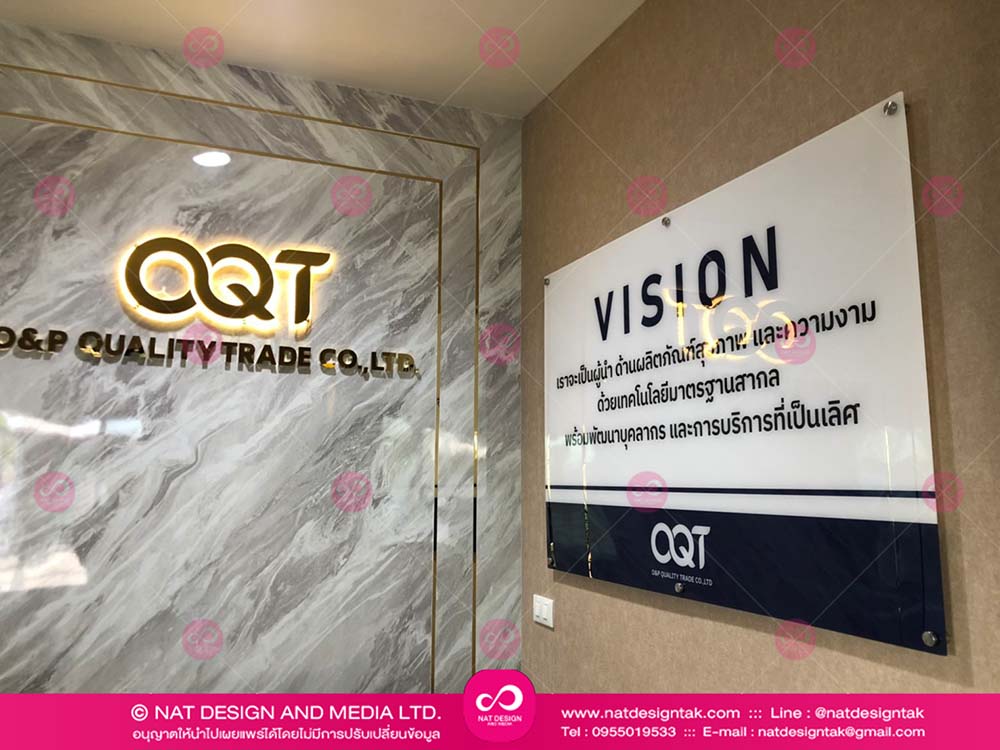 wall mounted acrylic sign