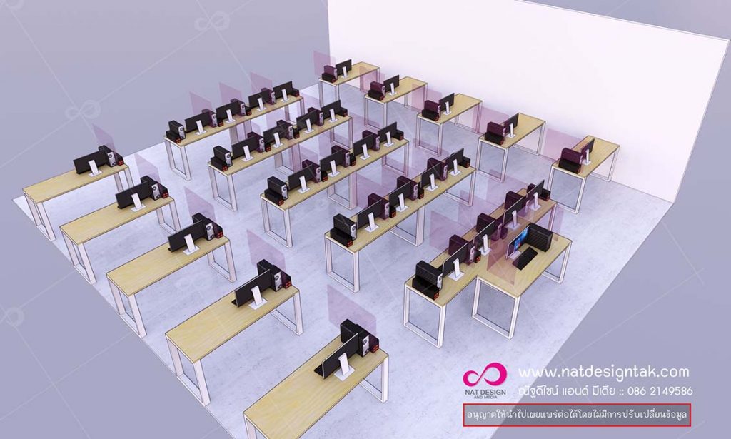 ฉากกั้นอะคริลิคสำหรับห้องคอมพิวเตอร์