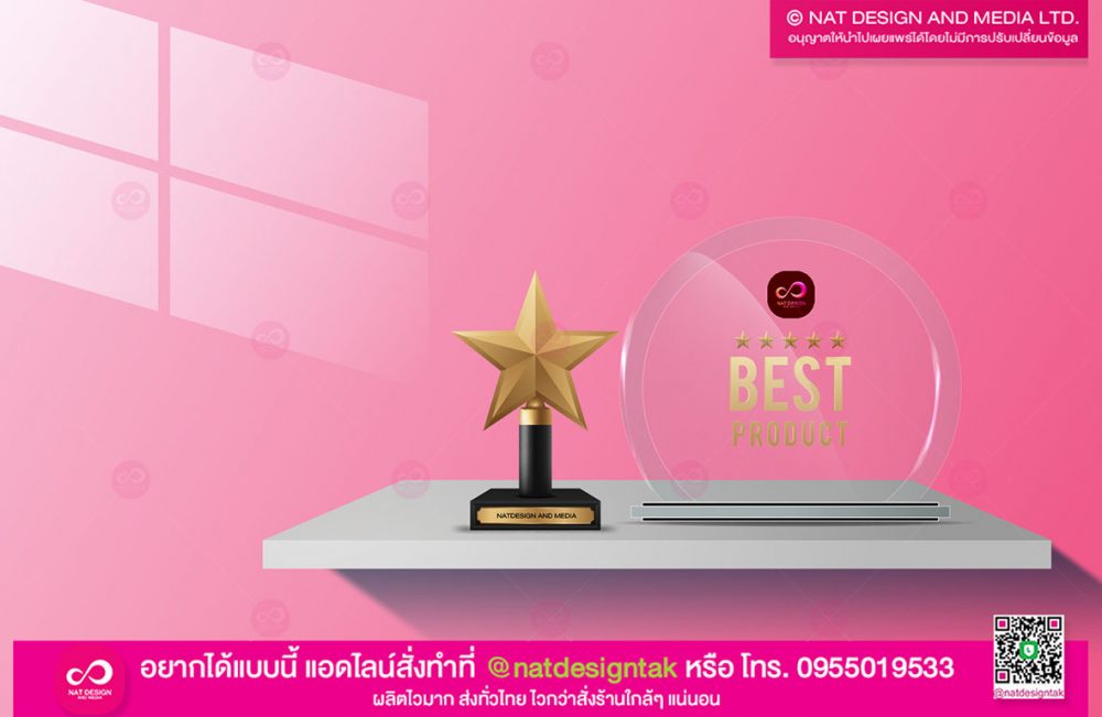โล่รางวัลอะคริลิค สวยหรู ดูดี มีมิติ สไตล์โมเดิร์น Trophy Acrylic