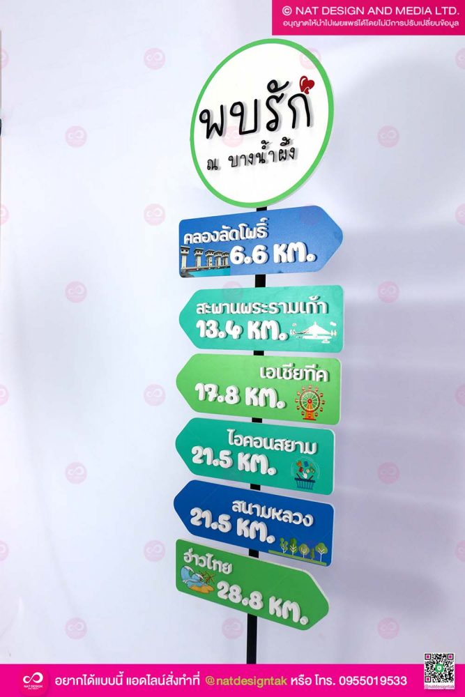 ป้ายพร้อมเสา