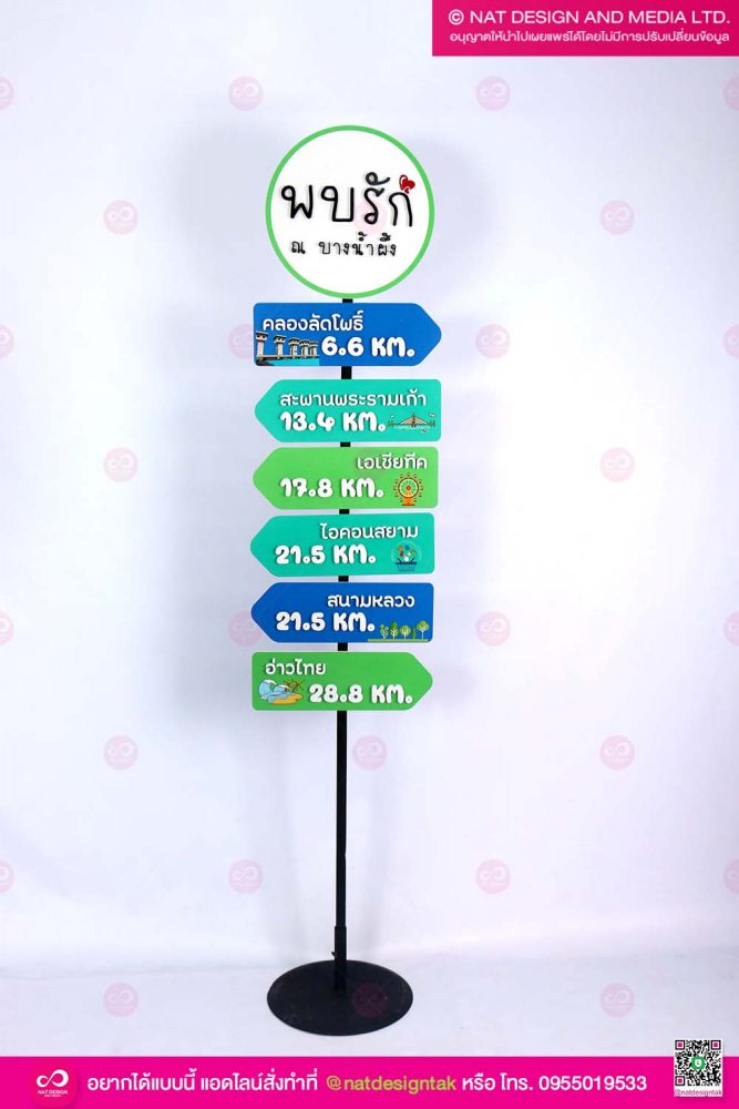 ป้ายบอกทางติดตัวอักษร