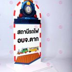 ป้ายสถานีรถไฟ จำลอง