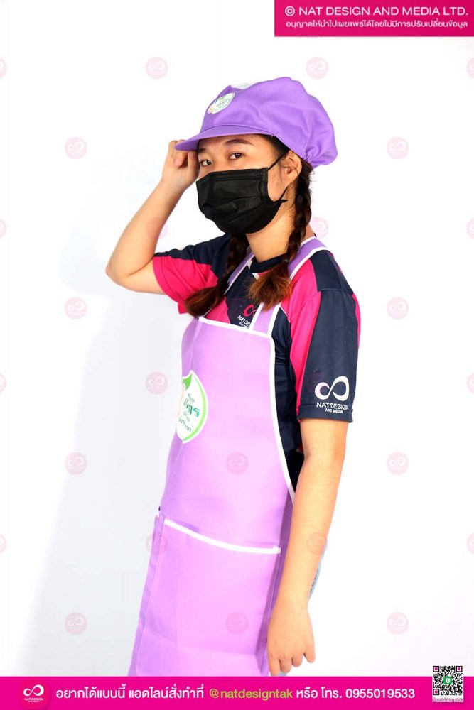 หมวกคลุมผม พิมพ์โลโก้