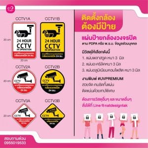 ป้ายคำเตือนกล้องวงจรปิด