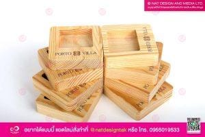ถาดไม้ วางตรายาง