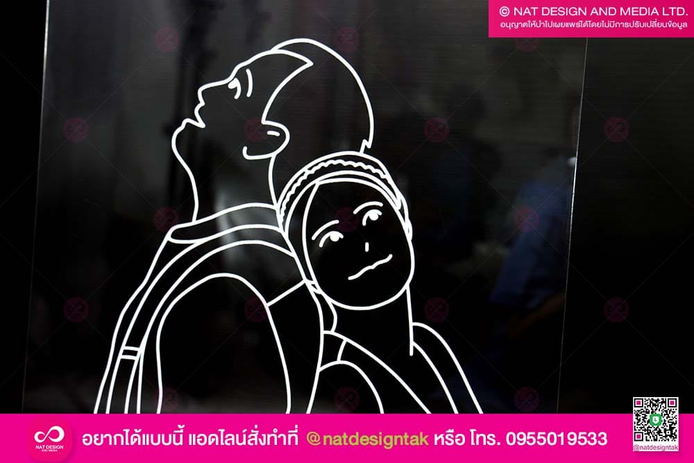 ภาพกรอบลอยอะคริลิคใส