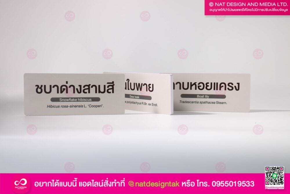 ป้ายชื่อต้นไม้สไตล์มินิมอล