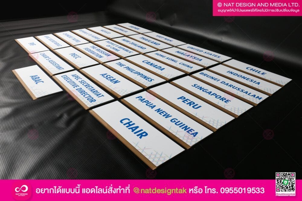 ป้ายชื่อประเทศตั้งโต๊ะ