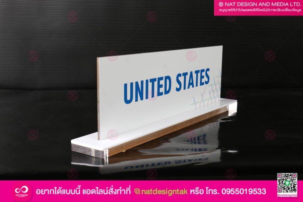 ป้ายชื่อประเทศตั้งโต๊ะ