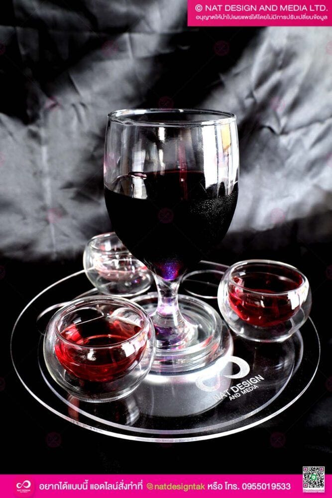 ถาดรองแก้วอะคริลิค