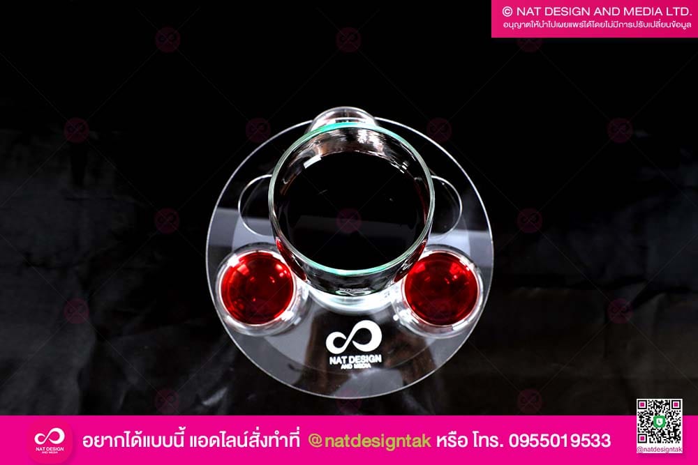 ถาดอะคริลิคใส เลเซอร์