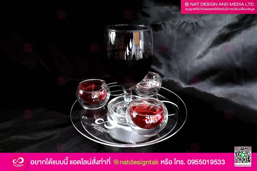 ถาดรองแก้วอะคริลิค