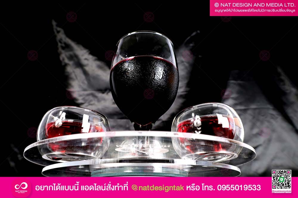 อะคริลิคใส ถาดรองแก้ว