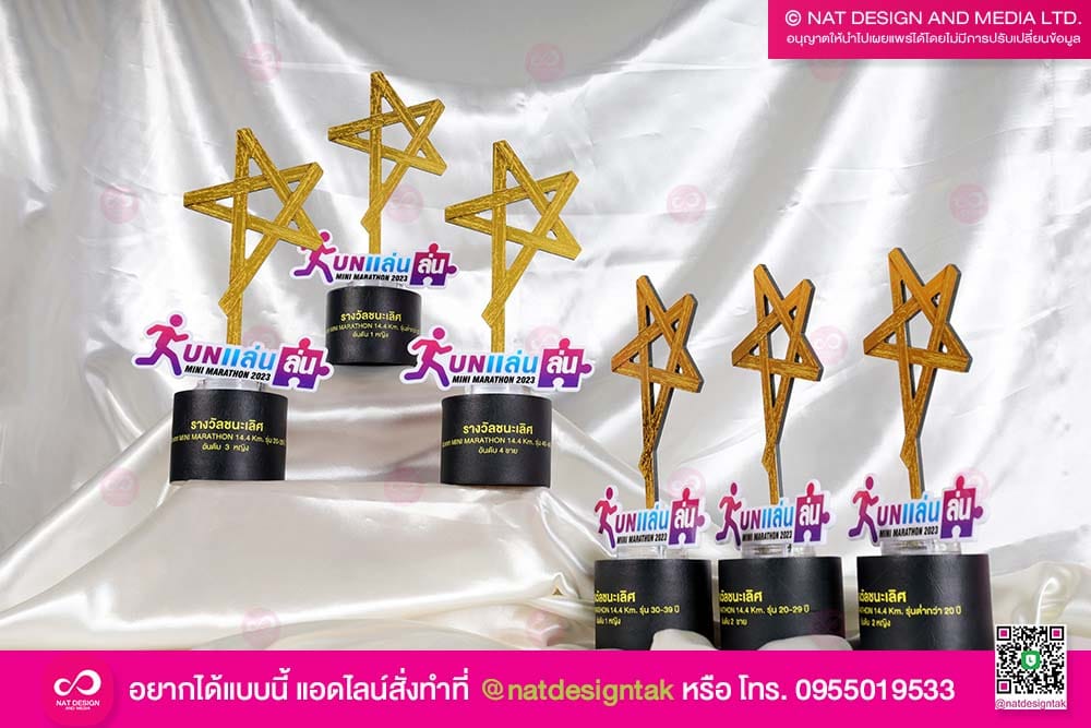 โล่รางวัลงานวิ่ง ดาวคอมโพสิต
