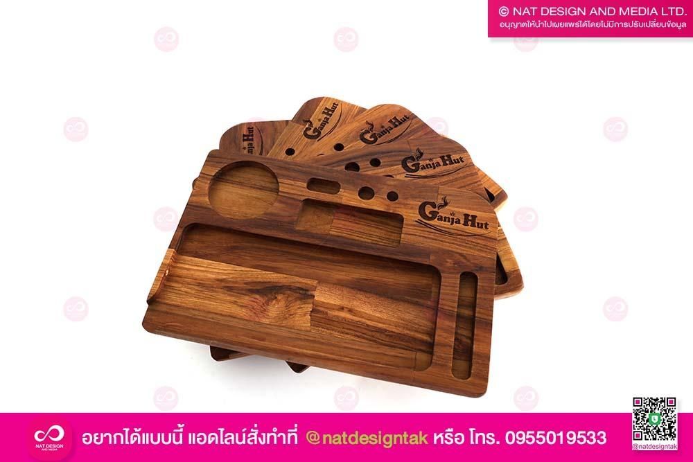 ถาดไม้ขุดหลุม พร้อมเลเซอร์