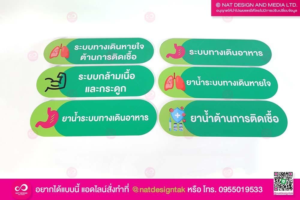 ป้ายหัวตู้ยา