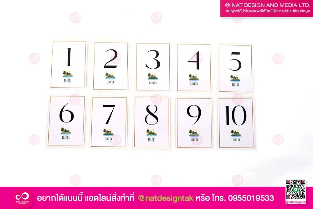 บัตรคิว เคลือบใส ธารา
