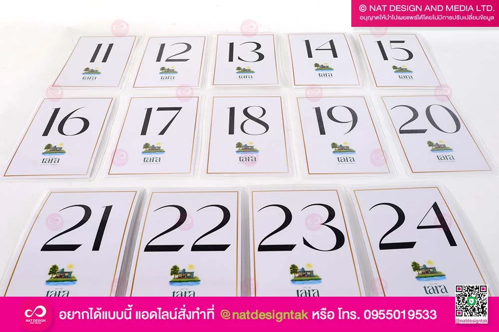 บัตรคิวเคลือบใส