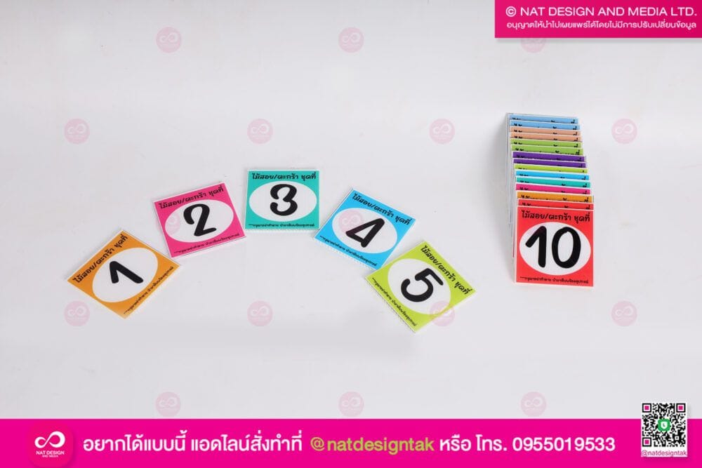 ป้ายตัวเลข ติดอุปกรณ์