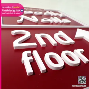 ป้ายบอกทาง ติดผนัง