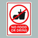 ป้ายห้ามนำอาหารเข้ามา