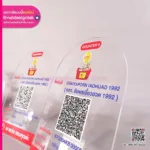 QR CODE สแกนจ่ายอะคริลิคพับ