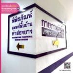 ป้ายบอกทางตัวอักษรติดผนัง