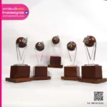 โล่รางวัลไม้ ลูกโลก