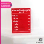ป้ายราคาทอง อะคริลิคสีแดง