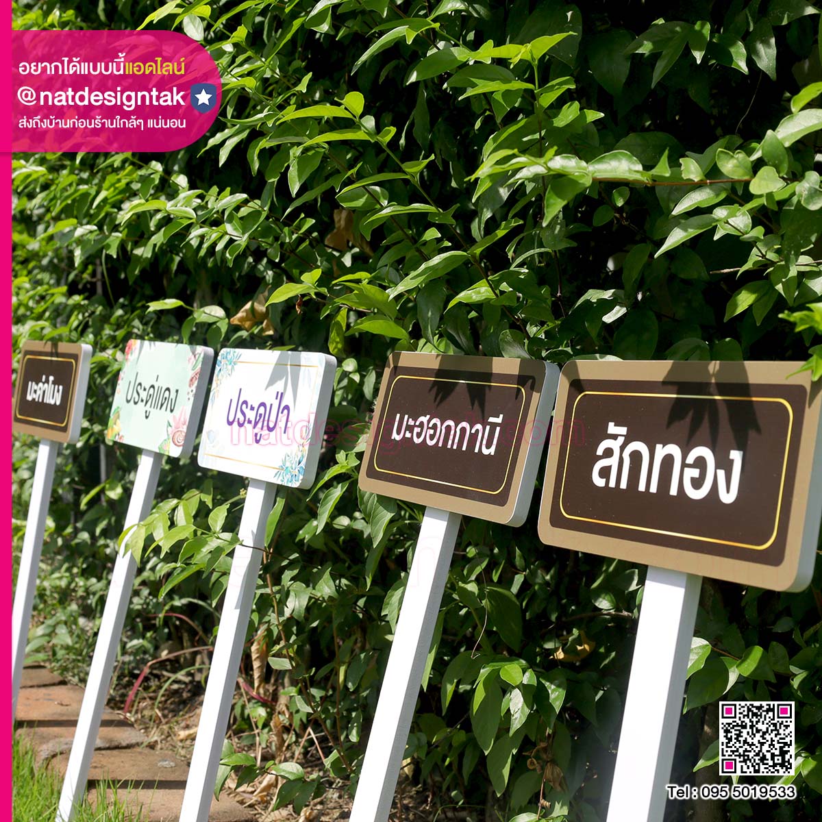 ออกแบบป้ายชื่อต้นไม้